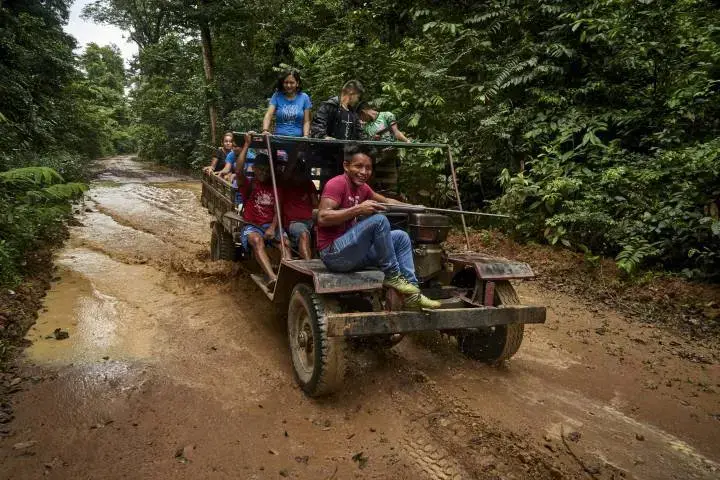 Arapiun and Borari indigenous people during an inspection of their territory. Brazil, 2019. Image by Pablo Albarenga.