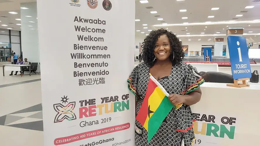 Annabelle McKenzie moved to Ghana from New York. Image by Ivy Prosper Ghana, 2020.