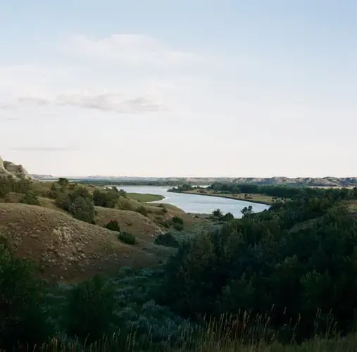 A view of the Missouri River near Fort Peck Indian reservation in north-eastern Montana. Image by Sara Hylton. United States, 2019.