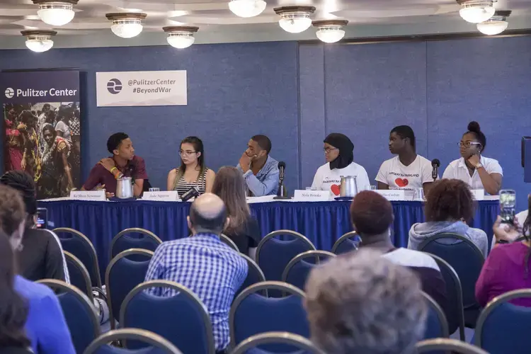 Student activists for gun violence at the workshop on Sunday, June 3. Image by Lorraine Ustaris. Washington, D.C., 2018.