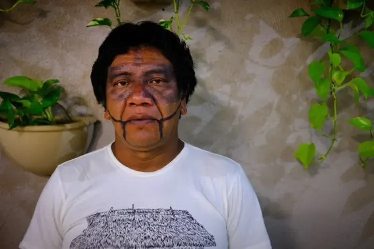 Dôto Takakire, a leader of the Kayapó tribe. Image by Melissa Chan. Brazil, 2019.