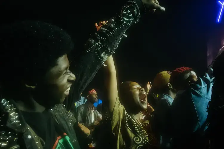 Those who waited out the rain in Johannesburg in December celebrate at Afropunk. Image by Melissa Bunni Elian. South Africa, 2017.