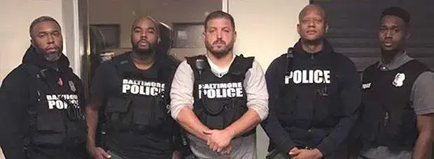 Jenkins and members of his squad were praised for their work getting guns off the streets in an October 2016 police department newsletter. Baltimore, Maryland. October, 2019. Image by Baltimore Police 