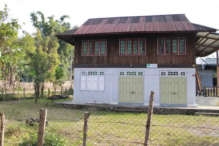 Boarded up WCS office in Puta-O. Image by Emily Fishbein. Myanmar, undated.