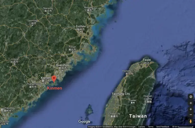 View of Kinmen. Image courtesy of Google Maps.