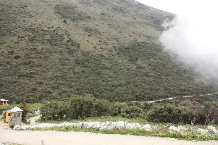 Both the company and the community have control over barriers that control access to one of the two roads to Río Blanco. Image by Andrés Bermúdez Liévano. Ecuador, 2019.