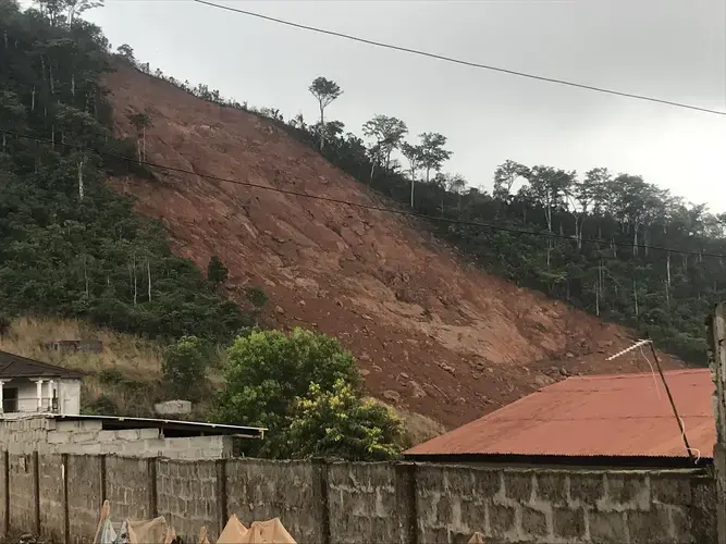 A landslide left many Sierra Leoneans dead or homeless&nbsp;in the mountainous area of Regent in August 2017.&nbsp;Image by Kadia Goba. Sierra Leone, 2018.
