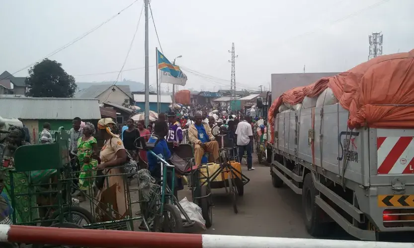 Before COVID-19, such sight of individuals using bicycles to transport water from Rubavu to Goma was a common sight. With borders closed now, people whose livelihoods depended on transporting water, are unemployed. Image by&nbsp;Sylidio Sebuharara. Rwanda, undated.