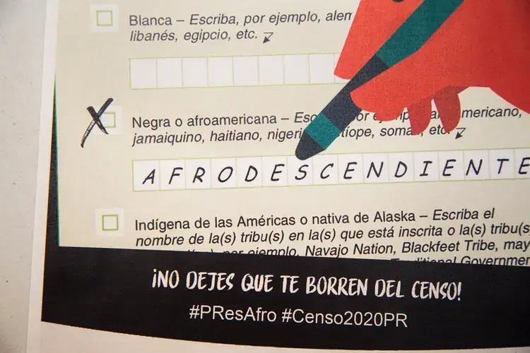 Colectivo Ilé, a group of Puerto Rican scholars and organizers, is campaigning for more Puerto Ricans to identify as black on the 2020 census. Image by Erika P. Rodriguez / The New York Times. United States, 2020.