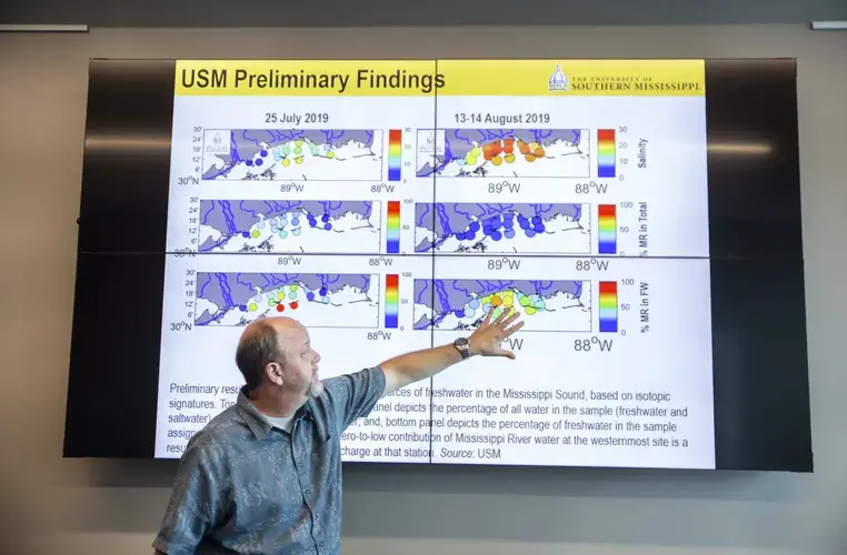Read Hendon, Associate Director of the University of Southern Mississippi’s Gulf Coast Research Laboratory. Wednesday, Sept. 11, 2019.&nbsp;Image by&nbsp;Eric J. Shelton/Mississippi Today.&nbsp;United States, 2019.