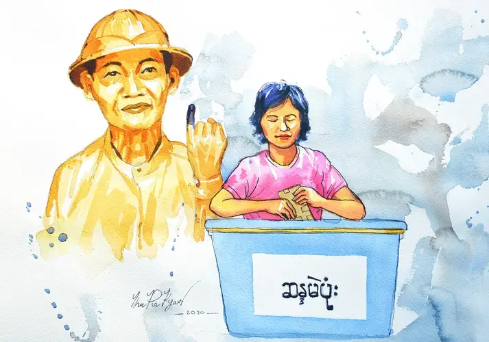 Illustration by&nbsp;Thu Ra Kyaw / TNH.&nbsp;
