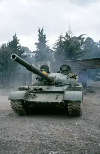 A Soviet tank used in the overthrow of Ethiopia's Mengistu Haile Mariam government in 1991. Image by Francoise de Mulder. Ethiopia, 2018.&nbsp;