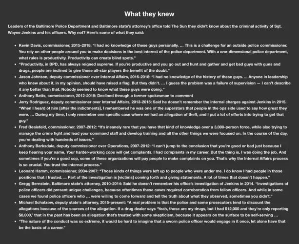 What they knew.