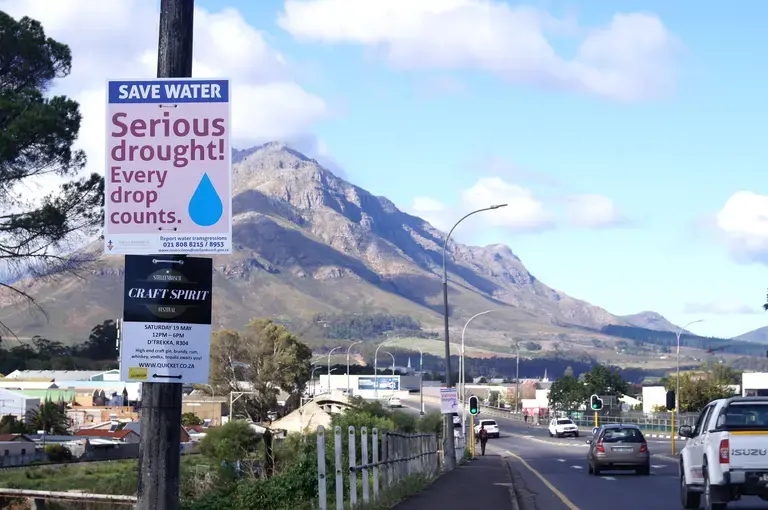 Signs posted in Stellenbosch just outside of Cape Town&nbsp;in English, Xhoosa, and Zulu. Image by Jacqueline Flynn. South Africa, 2018.