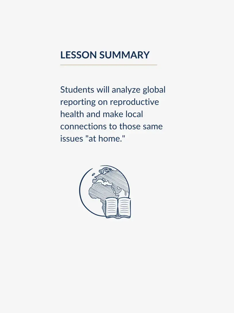 lesson summary reproductive health