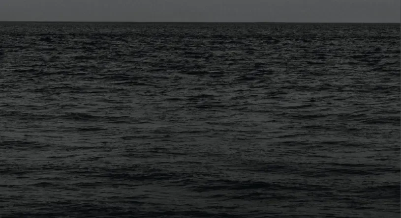 Dark image of the ocean