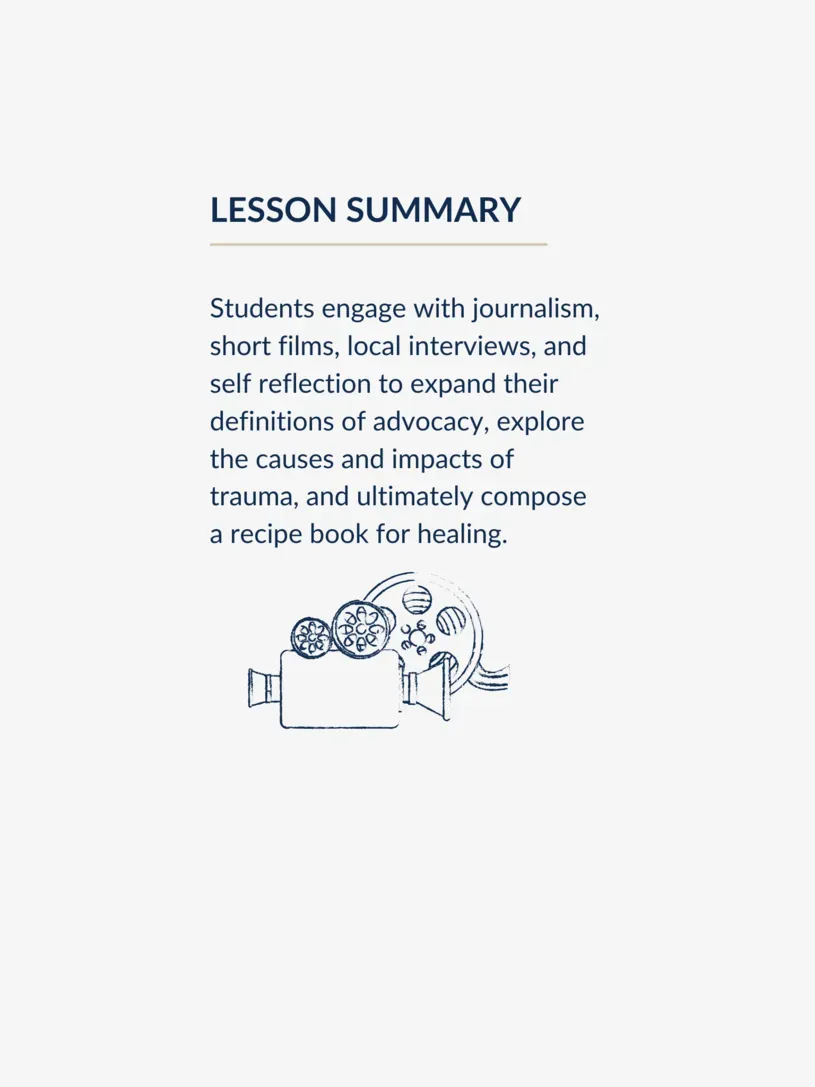 Unit summary over a graphic of a camera