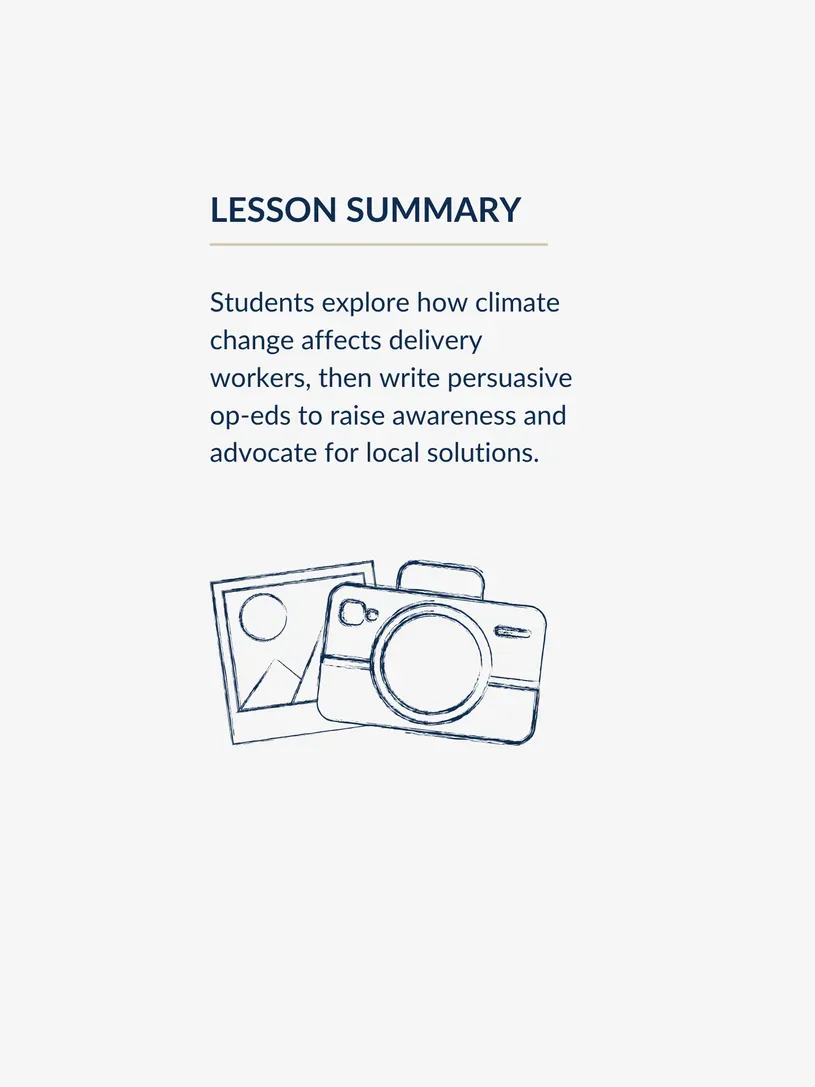 illustration of camera beneath text lesson summary
