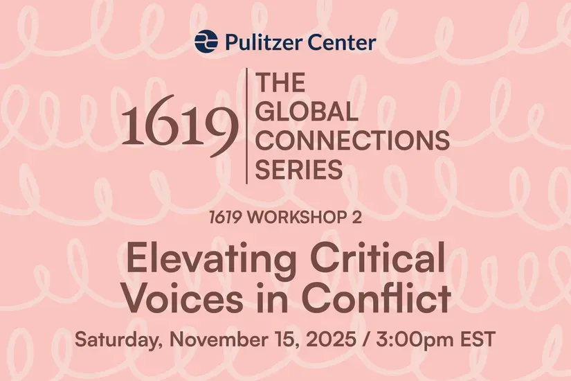 Elevating Voices in Conflict Promotional Graphic