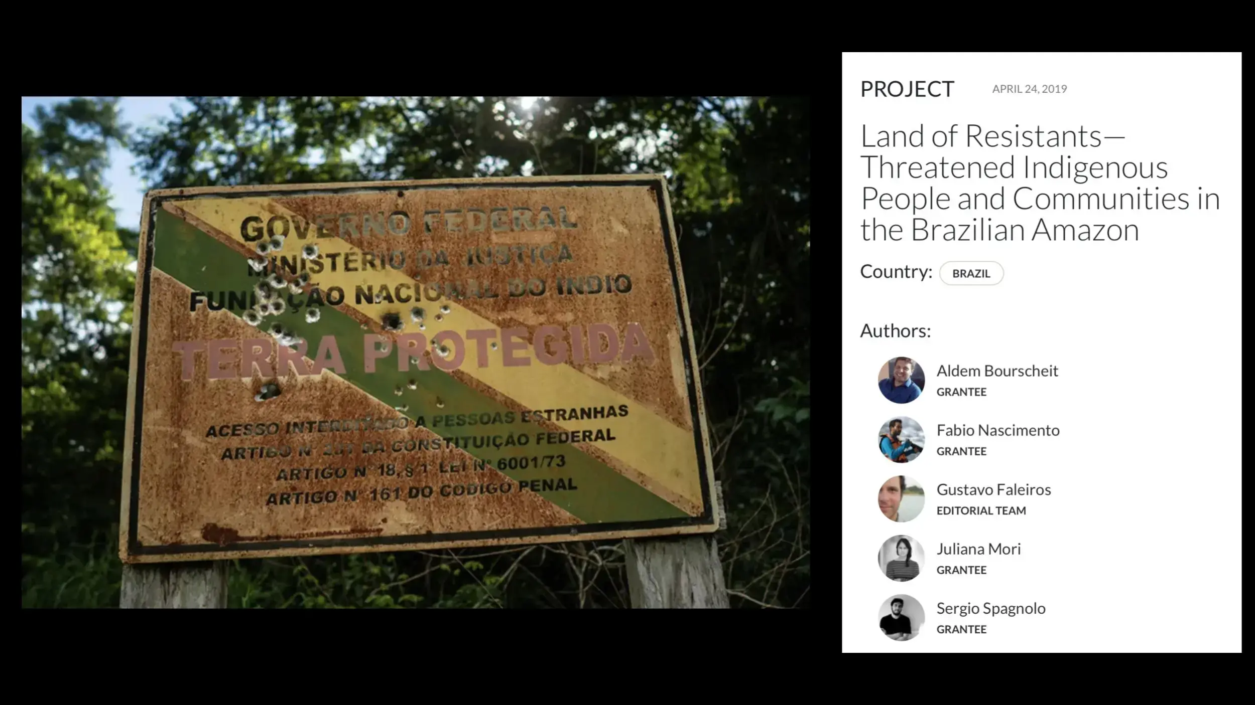 Threatened Indigenous People and Communities in the Brazilian Amazon project