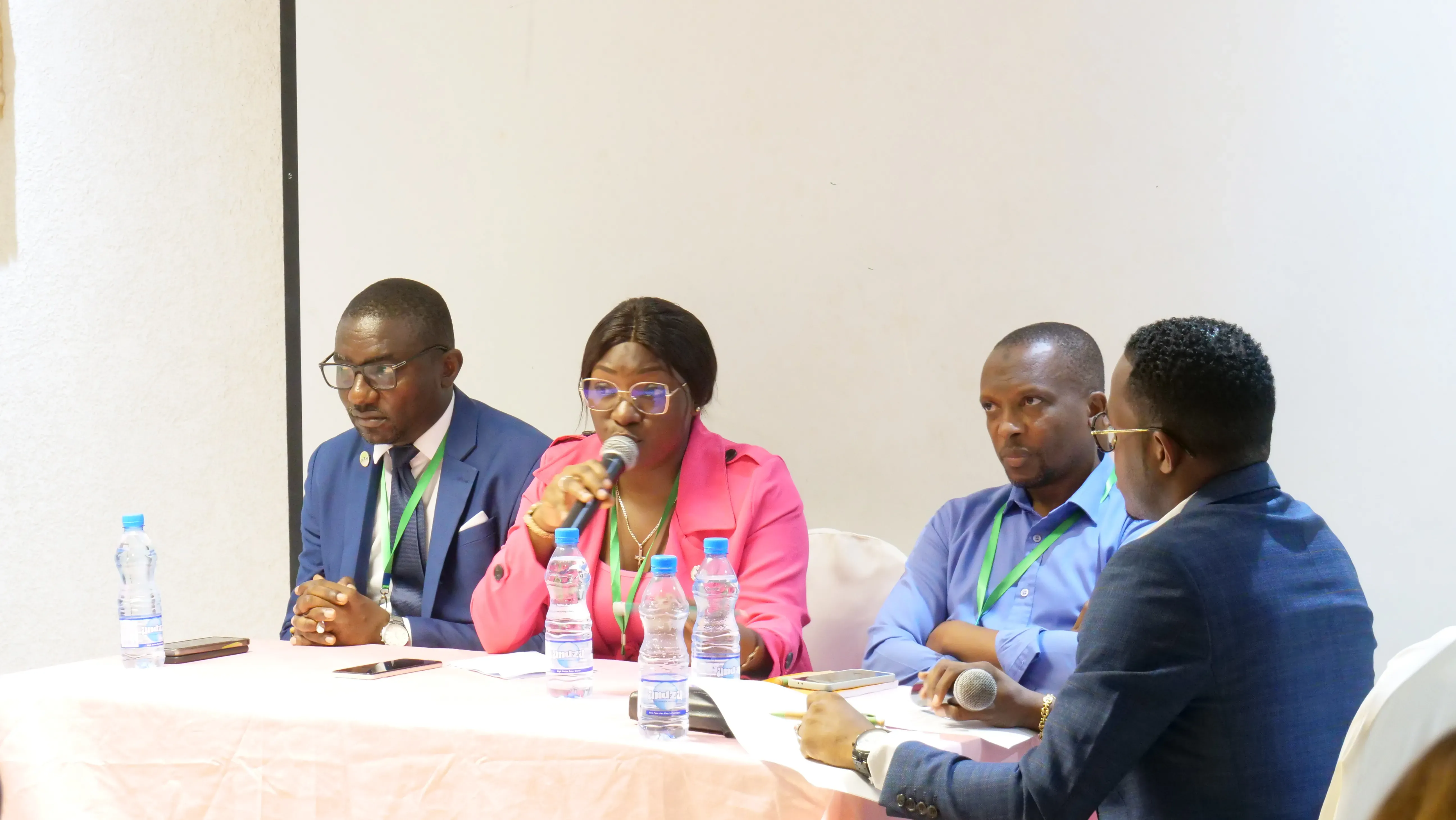 young professionals speak in a conference-debate