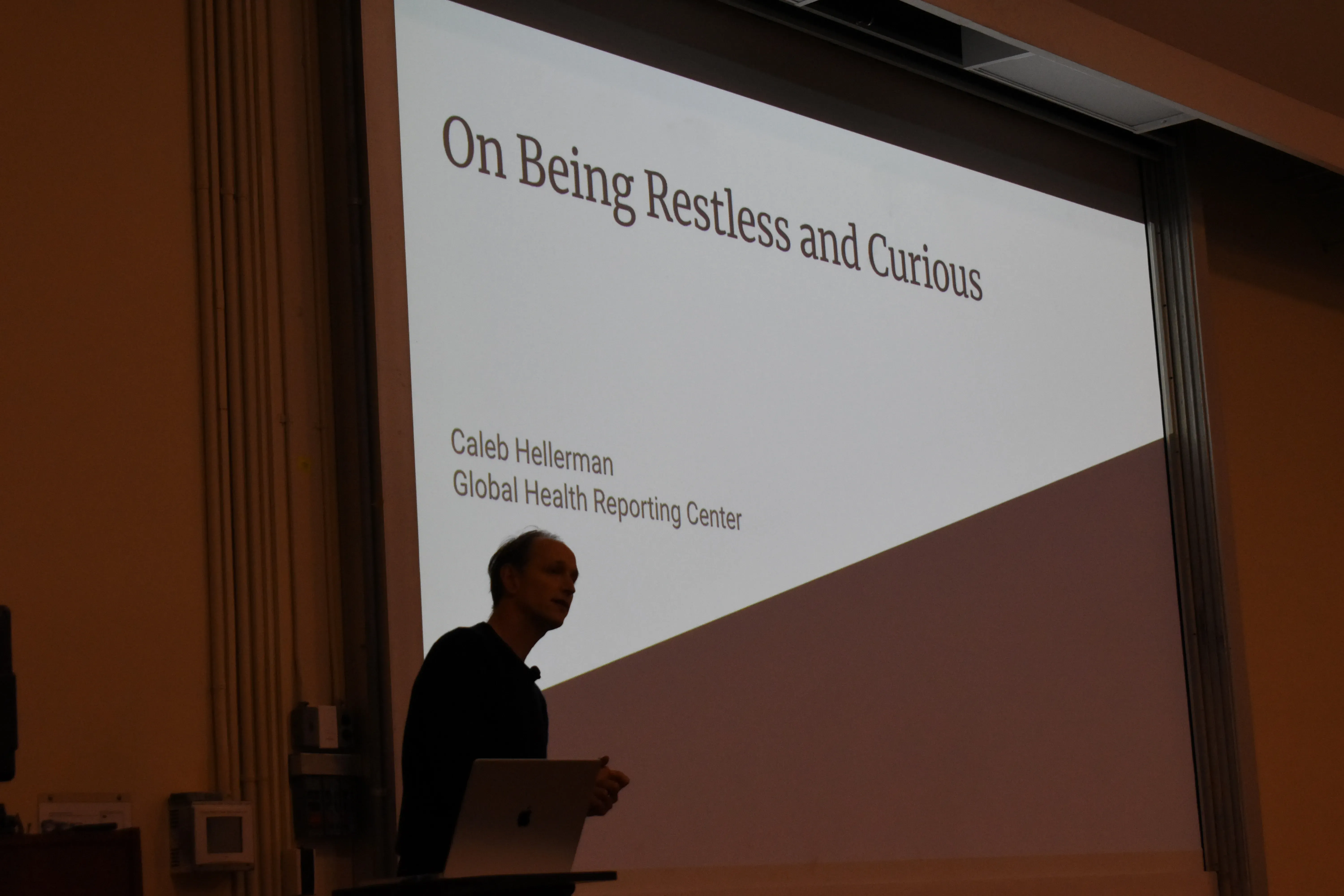 Caleb Hellerman speaks at Boston University
