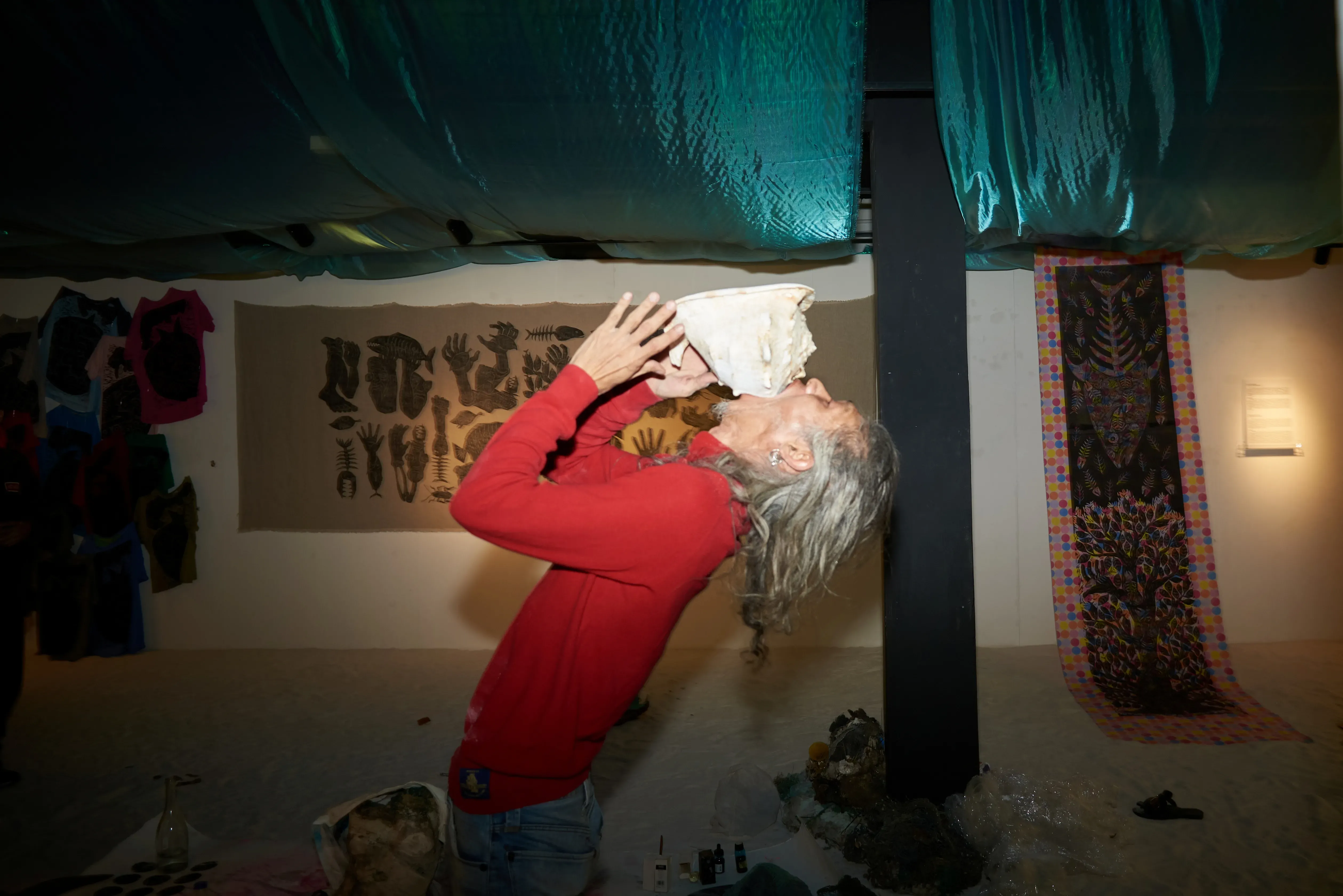 From mixed media to painting to performance, diverse artworks filled I Will Be Missing You… Pla Tu Thai: A Silent Tragedy of the Sea exhibition