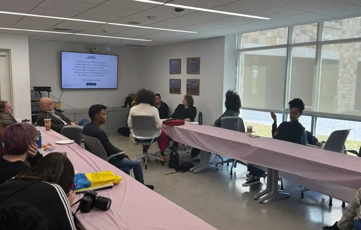 A classroom of students