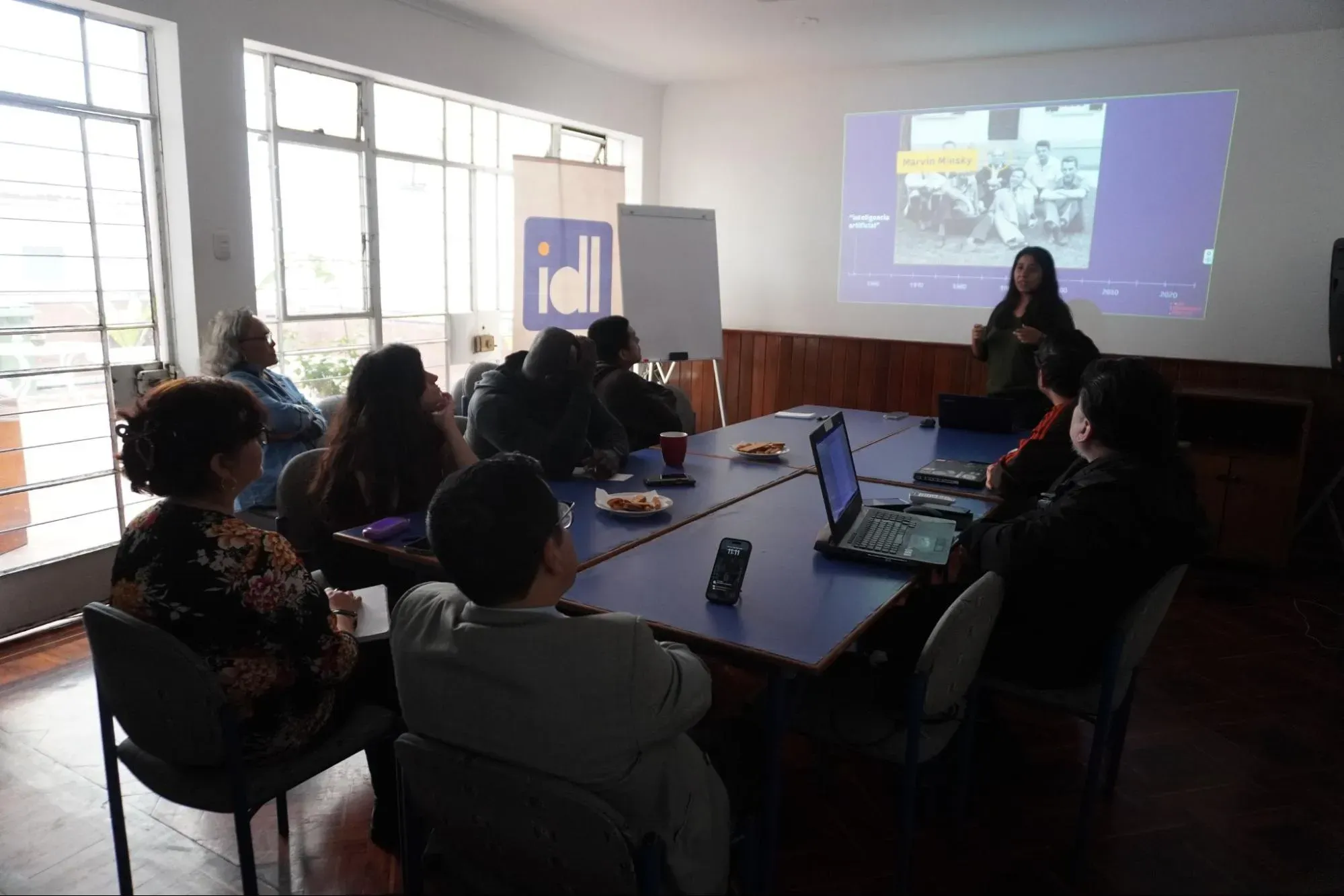 AI Spotlight Coaching Grantee Lucero Masiel Ascarza Canales conducted a training for members of Ideele Radio, a media organization focused on human rights in Peru