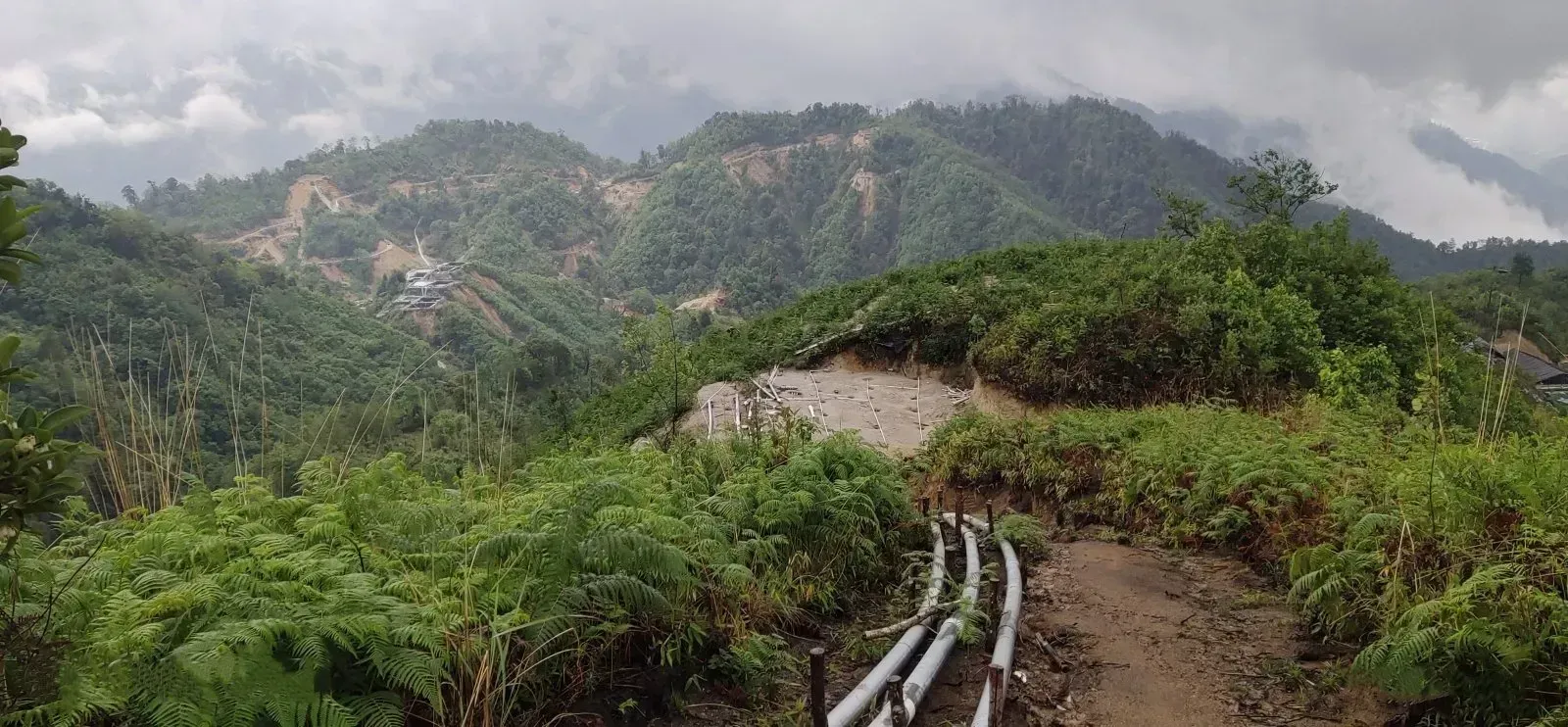 A rare earth mining site in Kachin State's Chipwi Township allegedly operated by the Ginlum company seen in May 2023. Image courtesy of Frontier Myanmar. Myanmar.
