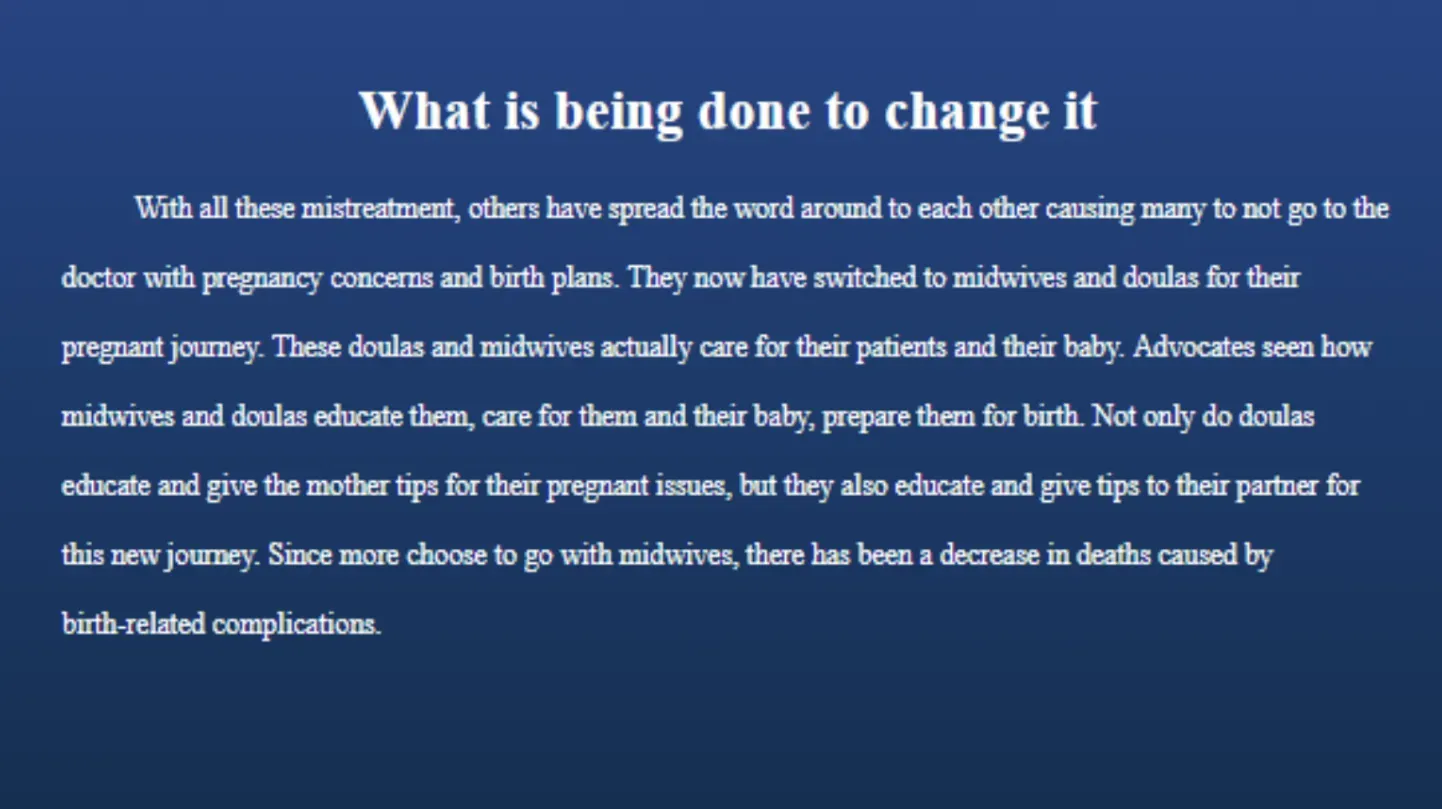 What is being done?