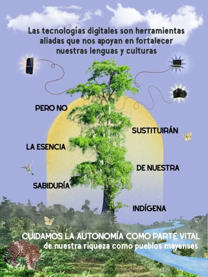 This poster was collaboratively created by Pablo, Efraín, Corne, Elmar, Lusbey, Magnolia, Julio, Miguel and Jackeline as part of the communication activity facilitated by La Sandía Digital