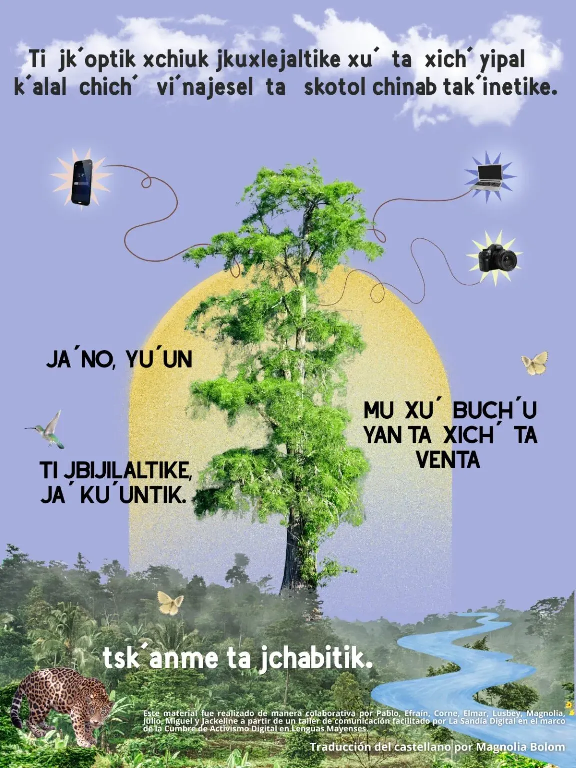 Poster translated into tsotsil language