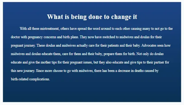 Slide 2 of student presentation presenting solutions