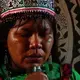 Coming from a long lineage of Shipibo practice, Karina Garcia&nbsp;Ríos breathes in 'the medicine' before serving it to her patients.&nbsp;Image by Natalie Hutchison. Peru, 2017.