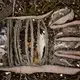 Personal items are left in the desert near the United States-Mexico border wall in Tecate, Mexico. This area is known to be a location for smugglers to bring people into the U.S. Image by Erika Schultz. Mexico, 2019.