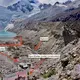 Lake Palcacocha and its monitoring equipment. Image by Audrey Fromson. Peru, 2019.
