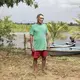 On the Brazilian side of the Mamoré, across from San Lorenzo, the Medero family lives on a plot of land that they call Deus Que Me Deu, or What God Gave Me. They live principally by farming, despite the fact that they're fishermen and could access paiche easily. Conservation law makes fishing paiche in Brazil, where the fish is technically considered threatened, illegal, despite the fact that the fish was never actually native to this part of the Brazilian Amazon. Image by Felipe Luna. Bolivia, 2018.
