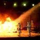Recruits engage in hazard training. Image by Emiko Jozuka. Japan, 2018. 