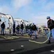 New recruits learning field skills. Image by Emiko Jozuka. Japan, 2018. 