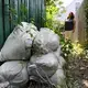 Sandbags still sat behind the building the year after. Image by John Tlumacki. United States, 2019.